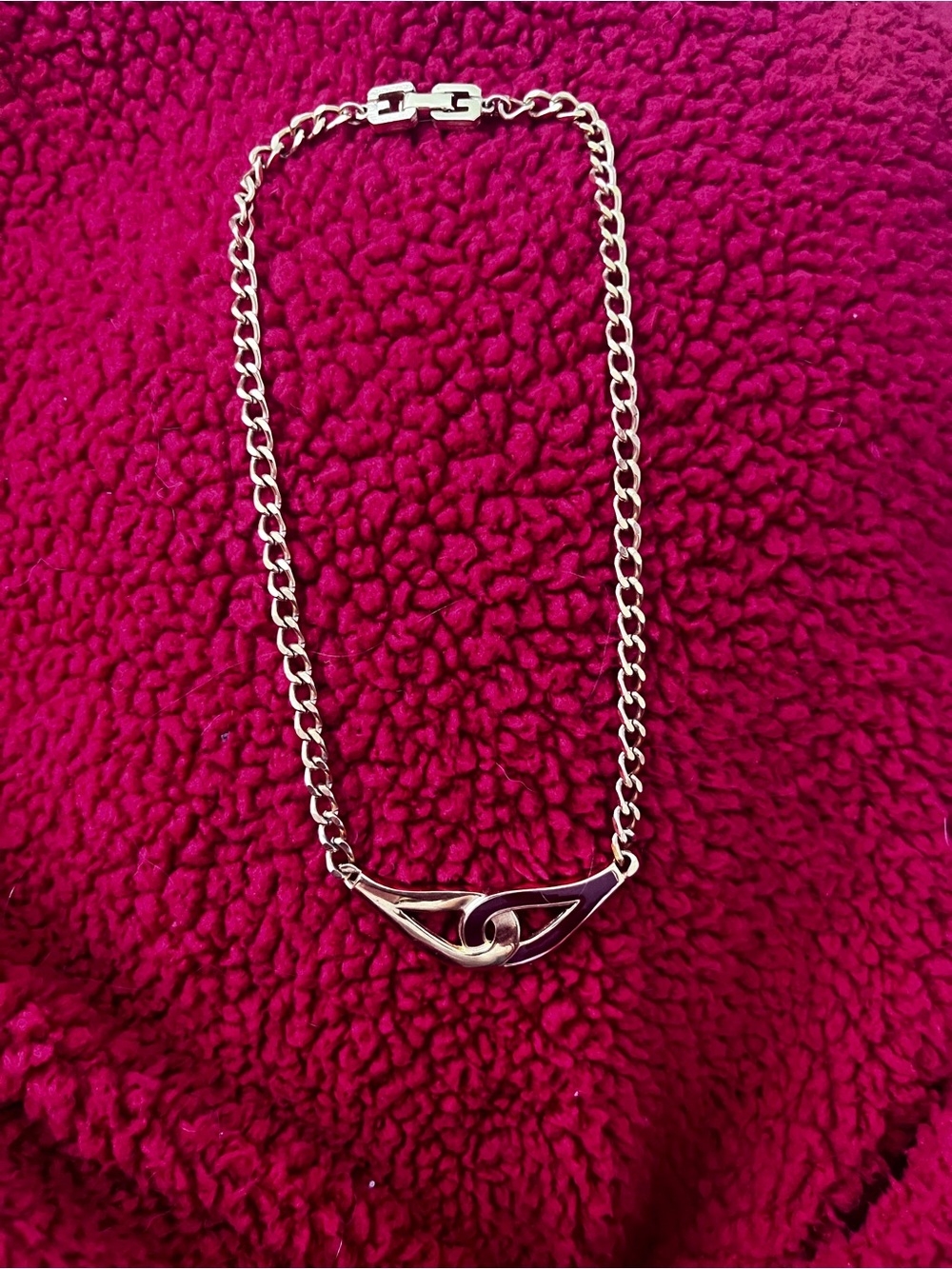 Givenchy Gold-Tone Sculptural Link Necklace on Chain